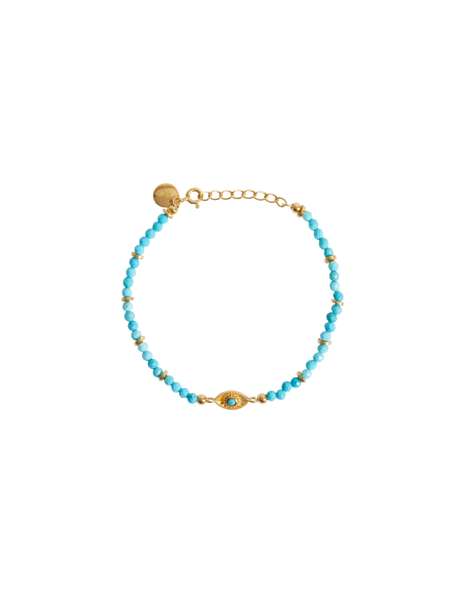 Rays of light bracelet turquoise gold